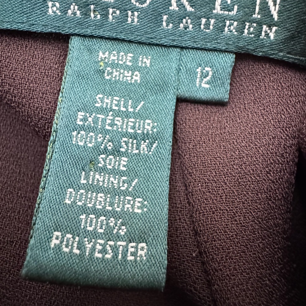 Lauren by Ralph Lauren Silk Paisley Skirt 12 Hippie Boho Chic - Picture 2 of 8